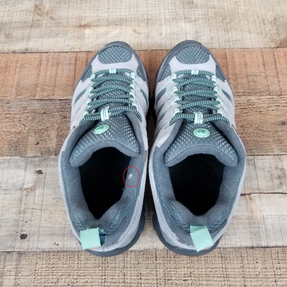 Merrell Moab 2 Women Sz 7 Waterproof Hiking Drizzle Mint J24462W Trail Shoes - Picture 5 of 9